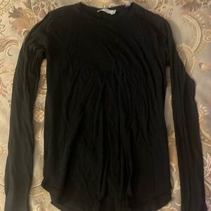 Vince Black basic cotton, long sleeve T-shirt tee m medium